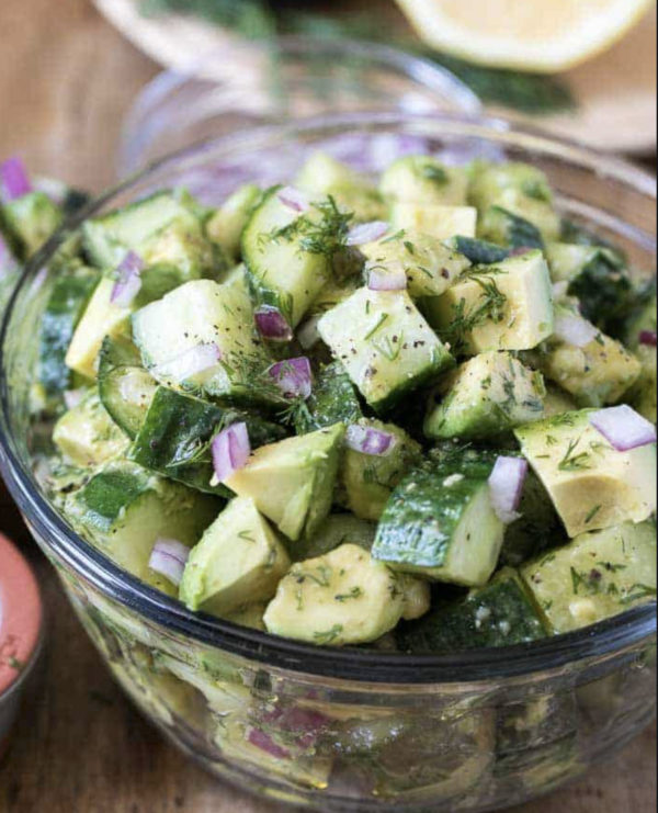 avocado cucumber salad image